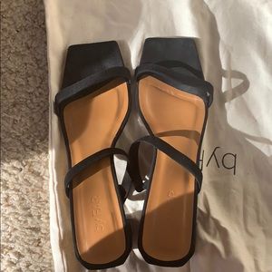By Far black sandals